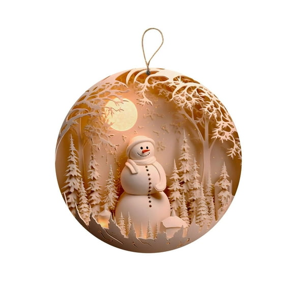 IMossad 3D Snowman Christmas Ornament, Xmas Tree Decoration, Fun 2024 Christmas Ornament