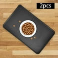 thumbnail image 2 of Tapete de silicona para comida de perros, con bordes elevados, tapete para cuencos, tapete de alimentación para mascotas de fácil limpieza espesar negro, 2 of 9