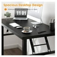thumbnail image 5 of Computer Desk Office Desk 47 inches Folding Table with BIFMA Certification Computer Table Workstation No Install ed, Black Brown, 5 of 8