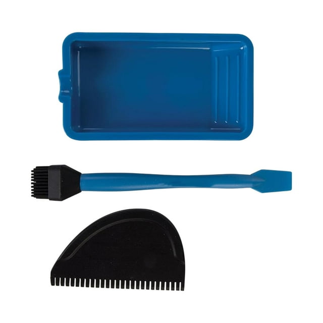 KLKCMS 3Pcs Woodworking Brush Tool Set Glue Application Set for Home Use DIY Crafts Blue