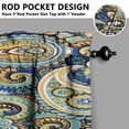 thumbnail image 3 of Paisley Design Kitchen Curtains - Vintage Tier Cafe Curtains for Bathroom Living RV Rod Pocket Window Drapes 36 Inch 2 Panels Set 28"x36" Window Treatment Tiers, 3 of 4