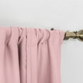 thumbnail image 4 of CUH Thermal Insulated Blackout Curtain - Bathroom Roman Curtain Pink Tie Up Shade for Small Window, Girls Room, Window Valance Balloon Blind, Rod Pocket 1-Panel (54 x 54 Inches Long), 4 of 7