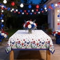 thumbnail image 6 of Luckky 2Pack 4th of July Patriotic Decorative Rectangle Tablecloth Flag,USA National Rectangle Kitchen Table Cover Oblong Tablecloth for Dining Table Buffet Parties Patio Camping 53×107Inch, 6 of 6