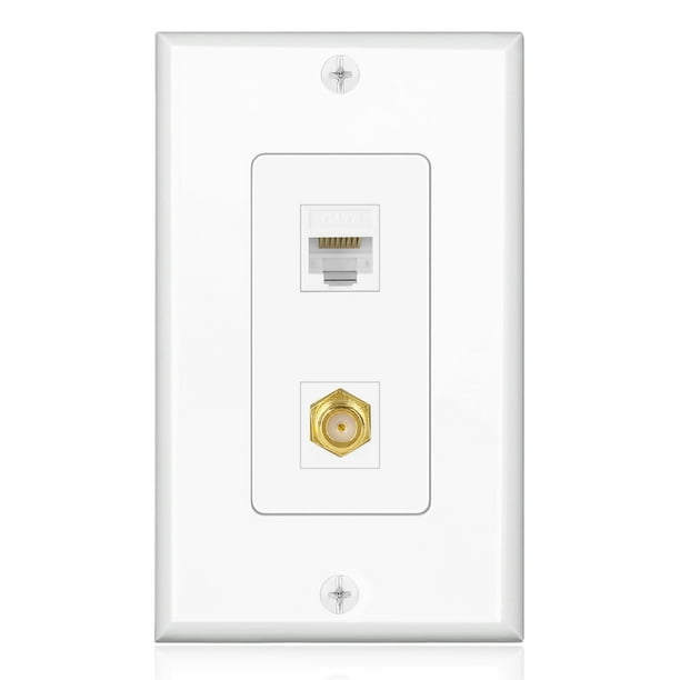 Ce Tech Coaxial Ethernet Wall Plate Instructions