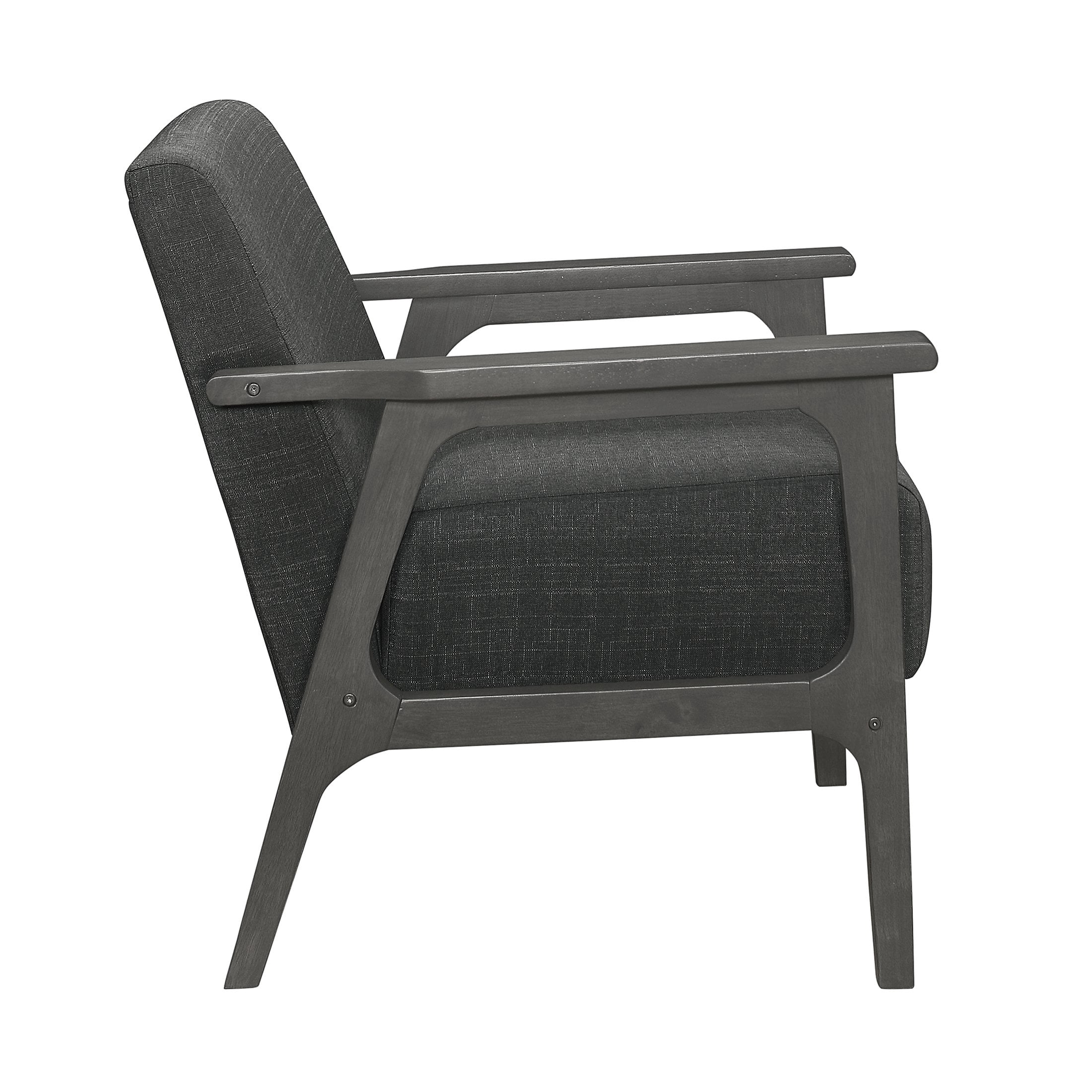 OakvillePark Ovenell Fabric Upholstered Accent Chair, Dark Gray