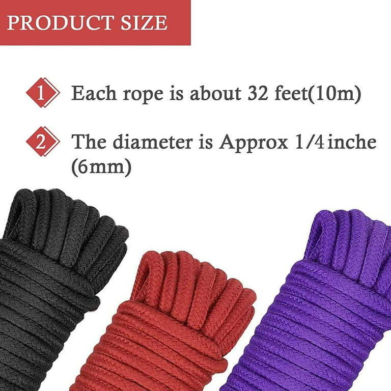 Soft Silk Rope Solid Braided Twisted Ropes,10m Durable and Strong All  Purpose Twine Cord Rope String Thread Cord (Purple)