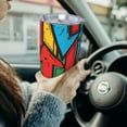 thumbnail image 6 of KLL Colorful Arrow Graffiti Pattern Print 40oz Stainless Steel Insulated Car Cup with Spillproof Lid - Keep Your Drink Hot or Cold on the Go-Without Straw, 6 of 8