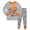 Orange-19, variant on LIIPEE Boys Cartoon Graphic Pajamas Long Sleeve Tees And Pants Pajama Sets Kids Fall Casual Sleepwear 2-10 Years
