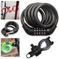thumbnail image 2 of Lumintrail 5 Digit Resettable Combination Bike Lock with 12mm Flexible Self Coiling Braided Steel Cable, Keyless Convenience with Bike Frame Mount Bracket included - Assorted Colors, 2 of 7