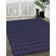 thumbnail image 3 of Ahgly Company Machine Washable Indoor Round Transitional Deep Periwinkle Purple Area Rugs, 6' Round, 3 of 7