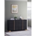 thumbnail image 2 of Pemberly Row Contemporary Wood Rectangular Dresser Black and Gold, 2 of 11
