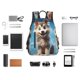 thumbnail image 4 of Disketp Blue Sky Cute Wolf Mochila Ligera e Impermeable, Mochila de Día Resistente para Viajes, Senderismo y Uso Diario para Hombre y Mujer, 4 of 7