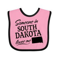 Inktastic Someone in South Dakota Loves Me Boys or Girls Baby Bib