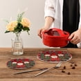 thumbnail image 7 of SKYSONIC Gnomes Christmas Pot Holders Trivets, 2 Pcs Heat Resistant Trivets,Christmas Wreath Winter Cotton Thread Weave Mats for Hot Pads Pans Pot Bowl Teapot for Kitchen Decor, 7 of 7