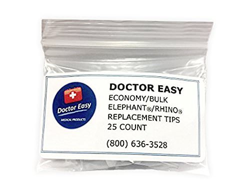 Doctor Easy Economy/Bulk Elephant & Rhino Replacement Tips, Bag of 25