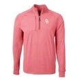 thumbnail image 2 of Men's Cutter & Buck  Heather-Crimson Oklahoma Sooners Big & Tall Adapt Eco Knit Quarter-Zip Pullover Top, 2 of 3