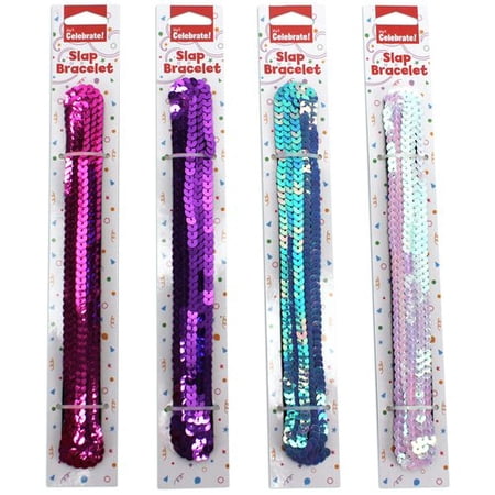 1pk Sequin Slap Bracelet Assorted Colors
