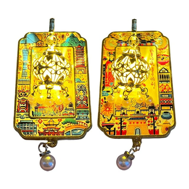 Metal Glowing Lantern Fridge Magnet Xian Cultural Refrigerator Sticker Products Chinese Souvenirs