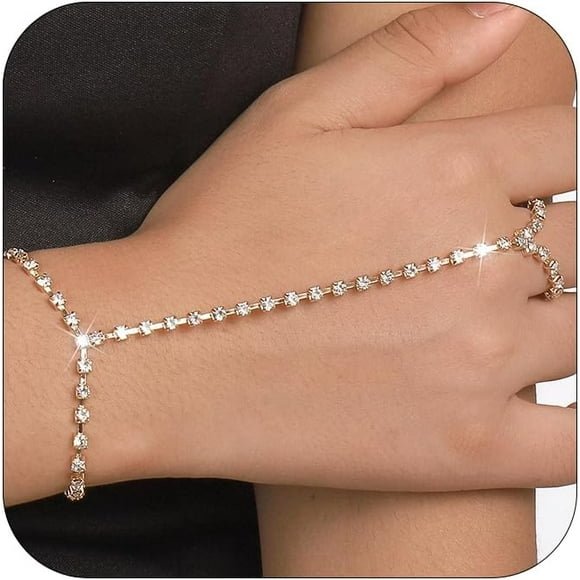 Ring Bracelet Hand Chain Bracelet Finger Ring For Women Hand Chain Ring Bracelets For Women[J5375]