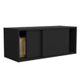 thumbnail image 2 of Note 32"W x 13" H Wall Cabinet with Sliding Doors , Wall Shelf, Storage Cabinet, Bedroom, Ohffice, Living Room, Garage Darj Wengue, 2 of 7