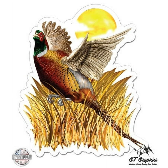 Pheasant - 3" Vinyl Sticker - For Car Laptop I-Pad Phone Helmet Hard Hat - Waterproof Decal