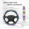 thumbnail image 3 of XMXT Ethnic Mosaic Prints Steering Wheel Cover, Elastic Non-Slip Universal Fit Car Decor Accessories Protector for Auto SUV Trucks, 3 of 8