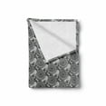 thumbnail image 2 of Turtle Soft Flannel Fleece Throw Blanket, Monochrome Detailed Hand Drawn Oriental Motif Mandala Inspired Shells, Cozy Plush for Indoor and Outdoor Use, 70" x 90", Blue Grey White, by Ambesonne, 2 of 6
