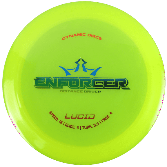 Dynamic Discs Lucid Enforcer 170-172g Distance Driver Golf Disc [Colors may vary] - 170-172g