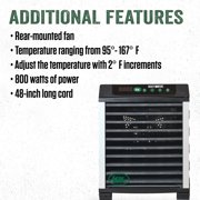 LEM Products MightyBite 10-Tray Food Dehydrator Machine for Jerky, Fruit, Veggies