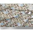 thumbnail image 2 of Soimoi Polyester Crepe Fabric Geometric,Bird & Animals Patchwork Print Fabric by The Yard 42 Inch Wide, 2 of 3