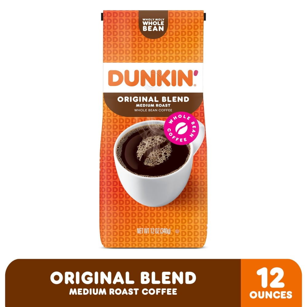 Dunkin’ Original Blend Medium Roast Whole Bean Coffee 12 oz - 5 Pack