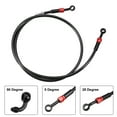 thumbnail image 4 of Unique Bargains Universal AN3 28 90 Degree M10 Brake Hose Motorcycle Braided Line Clutch Tube 120cm Black 1 Set, 4 of 6
