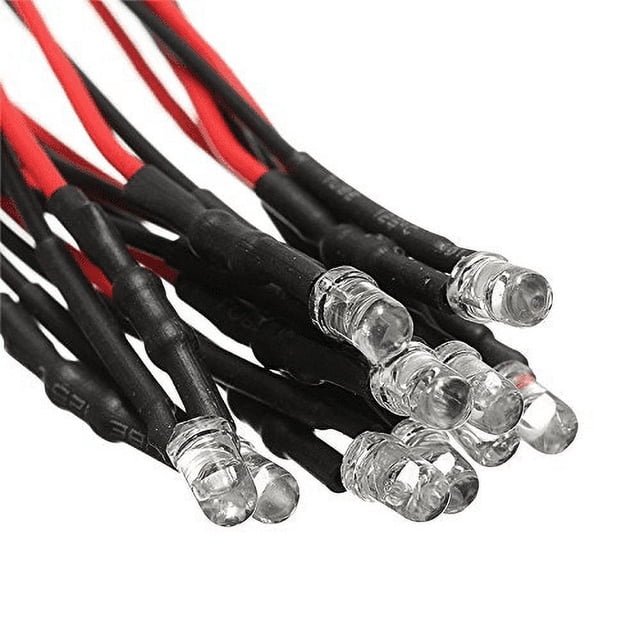 LED 3MM 5-12V con tubo emisor de luz de línea con lámpara de línea Diodo emisor de luz LED con línea