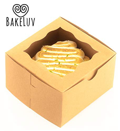 Pastry Dessert Small Treat Boxes with Window Cookie Boxes with Window Thick /& Sturdy 12 Pack Mini Cake Boxes Bakery Boxes BakeLuv White Bakery Boxes with Window 4x4x2.5 inches