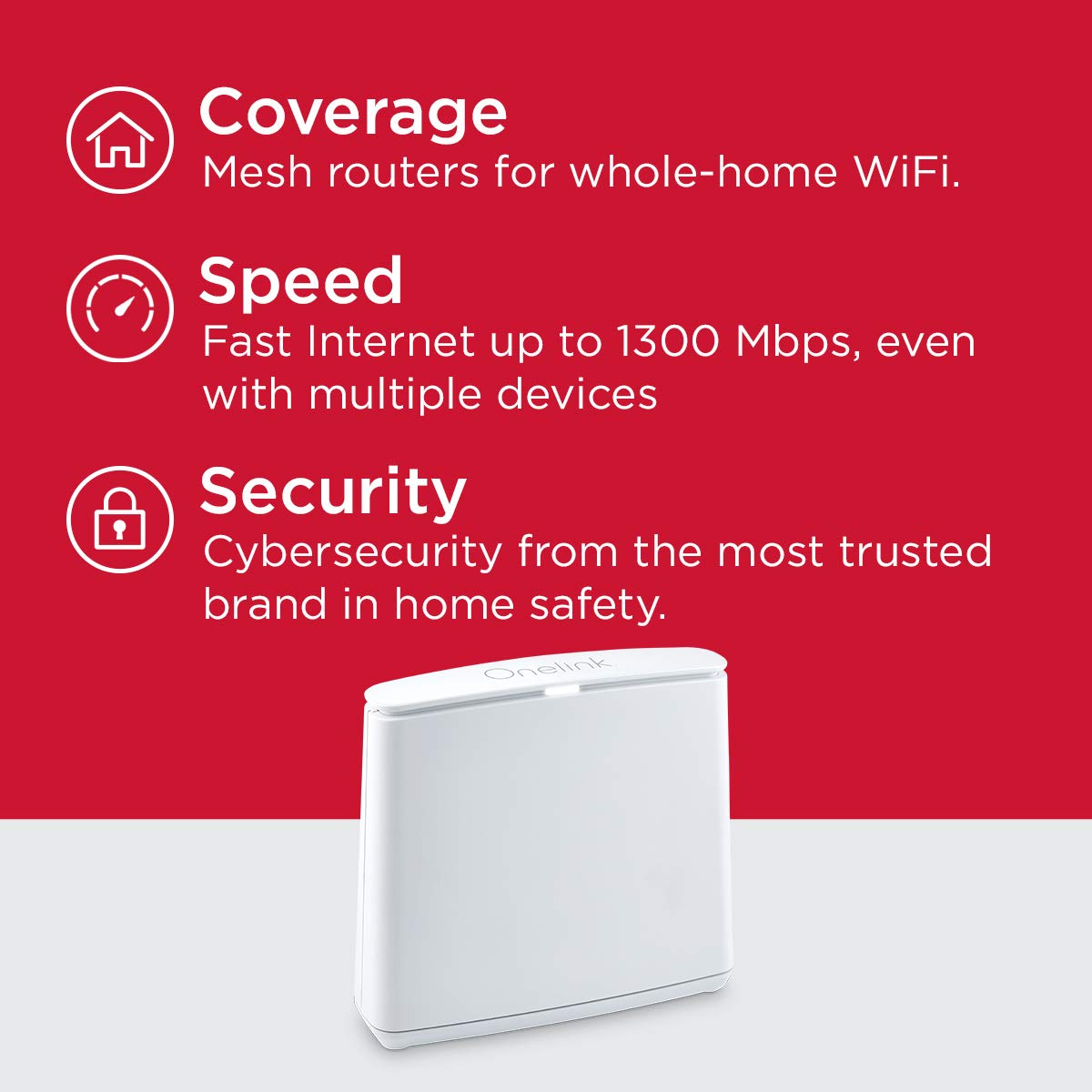 Onelink Secure Connect | Dual-Band Mesh Wifi Router System | Whole Home Wifi, Coverage Up to 1,500 Square Feet
