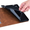 thumbnail image 5 of Jiahe Cover Case for iPad 10th Generation 10.9" 2022 Release, Anti-Slip Stand Embossed Patterned Folio Leather Soft TPU Shockproof Protective Cover with Card Slots & Pencil Holder, Brown, 5 of 9