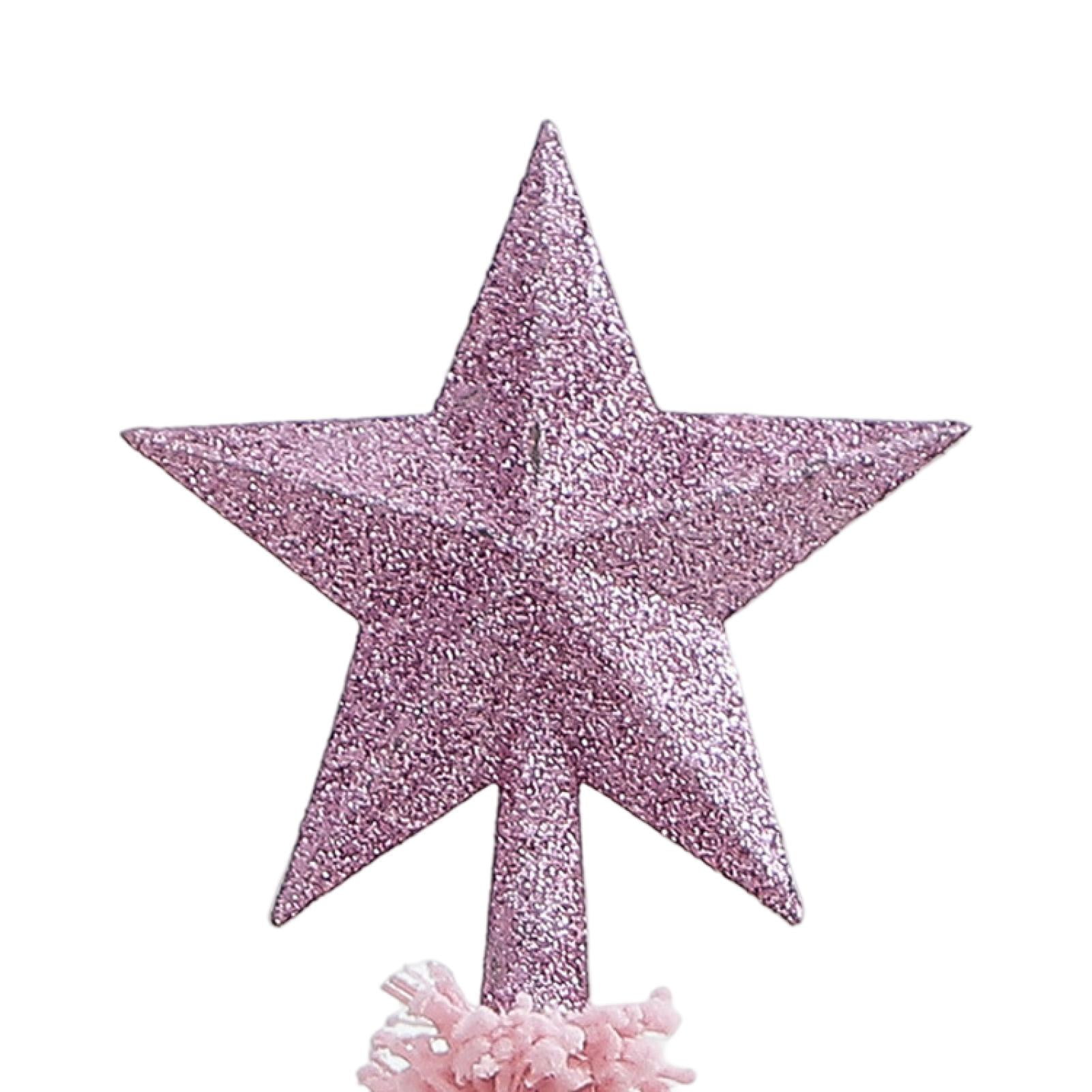 SunHLX Star Tree Topper Pink 3D Strong Antifade Reusable Festival Prop
