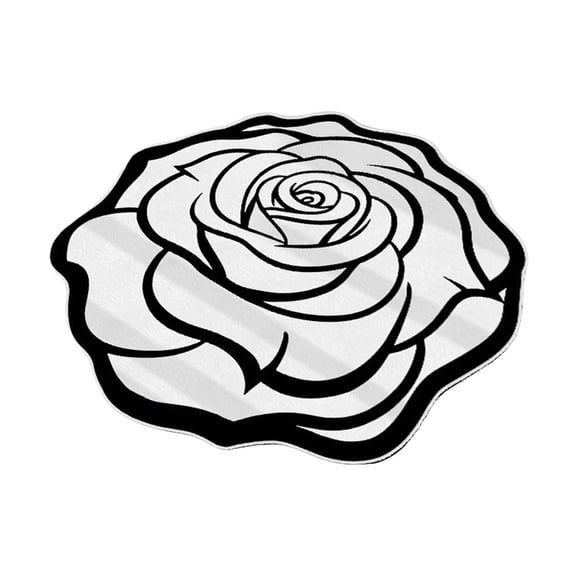 Boho Floral Area Rug - Non- Silica Gel Floor Mat for Living Room, Bedroom, Office, Entryway - Soft Rose Design Carpet for Home Decor