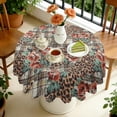 thumbnail image 4 of Round Tablecloth 60x60 Inch Round flower Table Cover for Spring Summer Party Picnic Dinner, 4 of 5