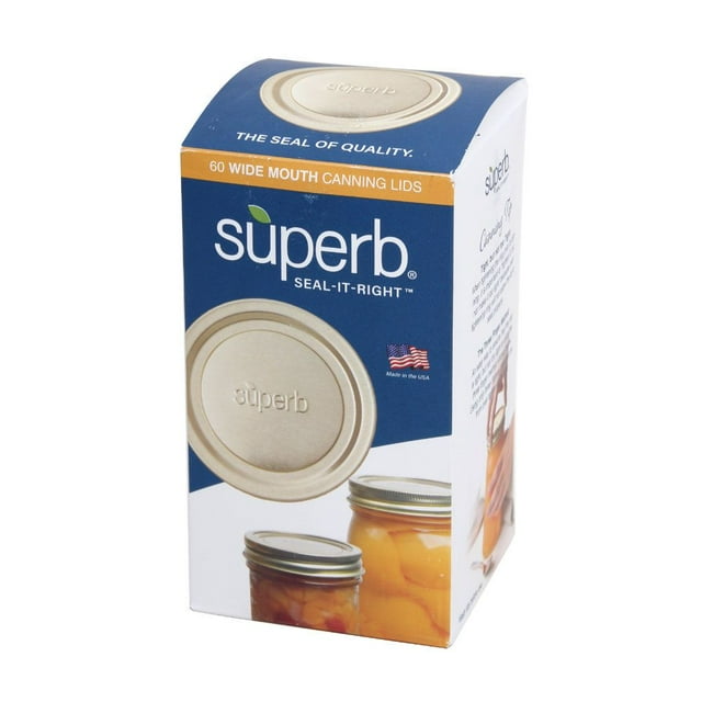 Superb 60 Couvercles de Mise en Conserve à Grand Ouverture