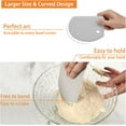 thumbnail image 3 of Flexible Silicone Dough Scraper Cutter, Large (15.2×10.9CM) Multipurpose Scrapers Non Stick, Food Grade Bowl Scraper Bench Spatula for Baking Bread Sourdough Cake Pizza (2Pcs, Grey), 3 of 5