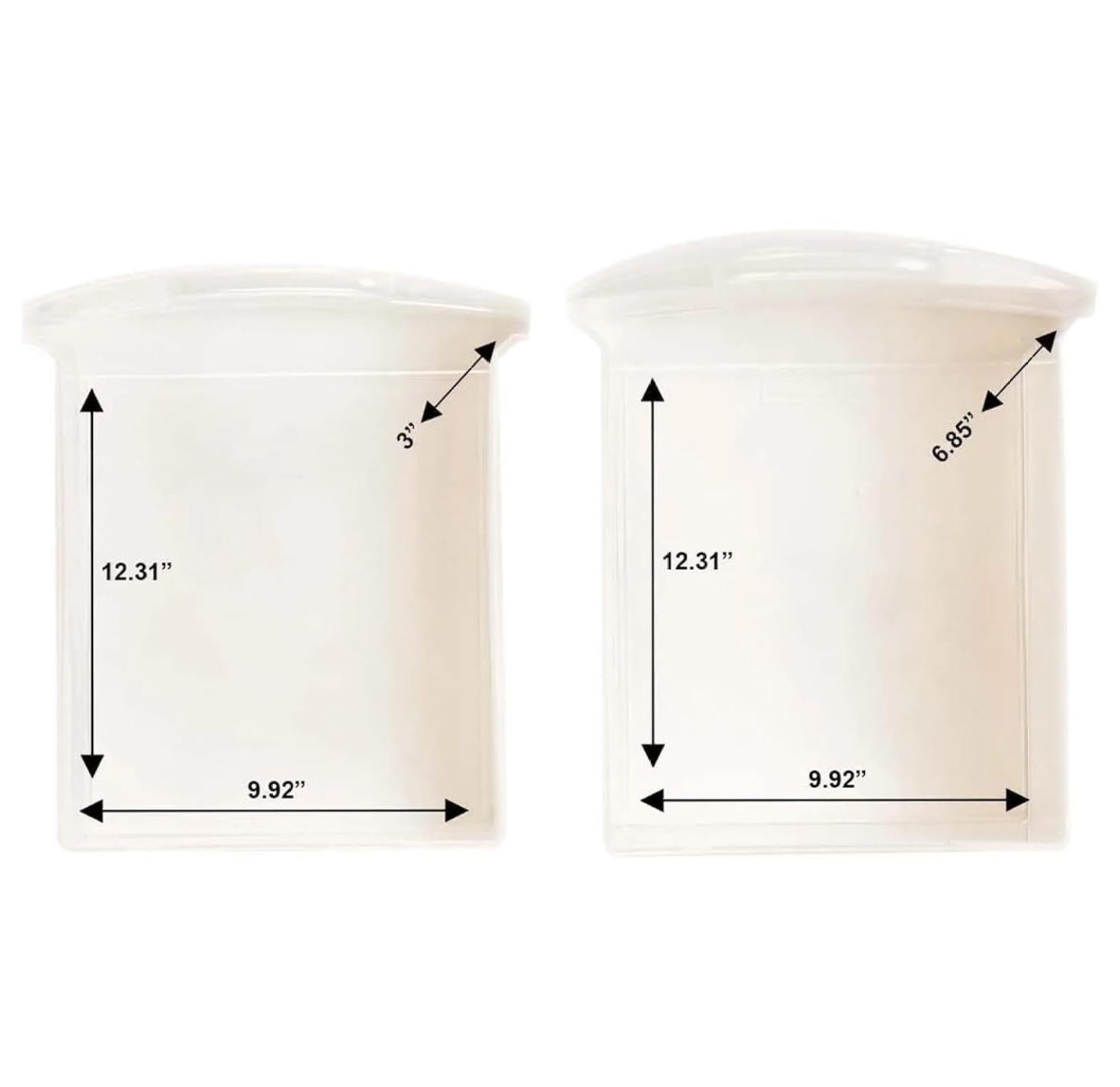Exlonjet Plastic 4 Clear Drawer Medium Home Organization Storage Container Tower with 2 Large Drawers and 2 Small Drawers, Black Frame (2 Pack)