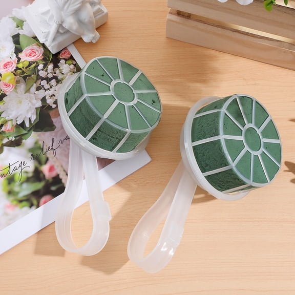 PTOOTP Green Floral Foam Holder for Wedding Party Decor, Lightweight Plastic Flower Arrangement Accessory