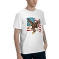 thumbnail image 2 of American Eagle Men's T-Shirt Cotton 100% Summer Tops Fashion Casual American Eagle Short Sleeves for Men Women Round Collar Top Tees, 2 of 6