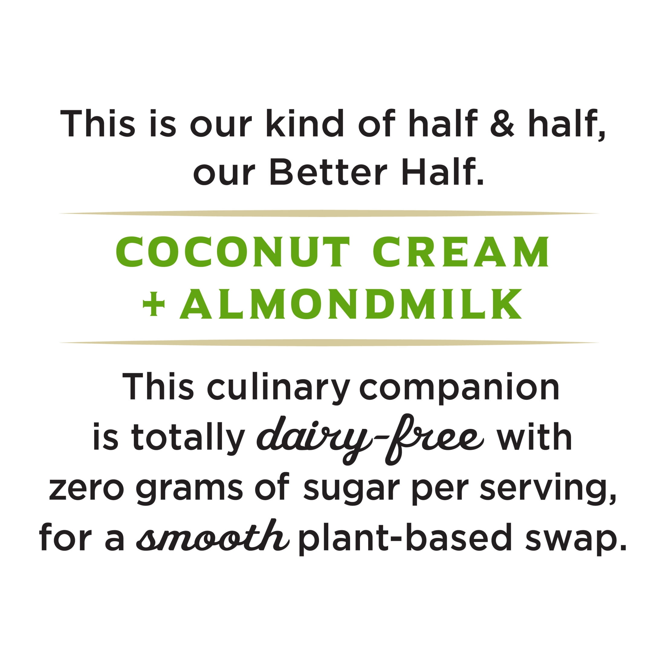 Califia Farms Unsweetened Better Half Almond Milk Half and Half 32 Fluid Ounces