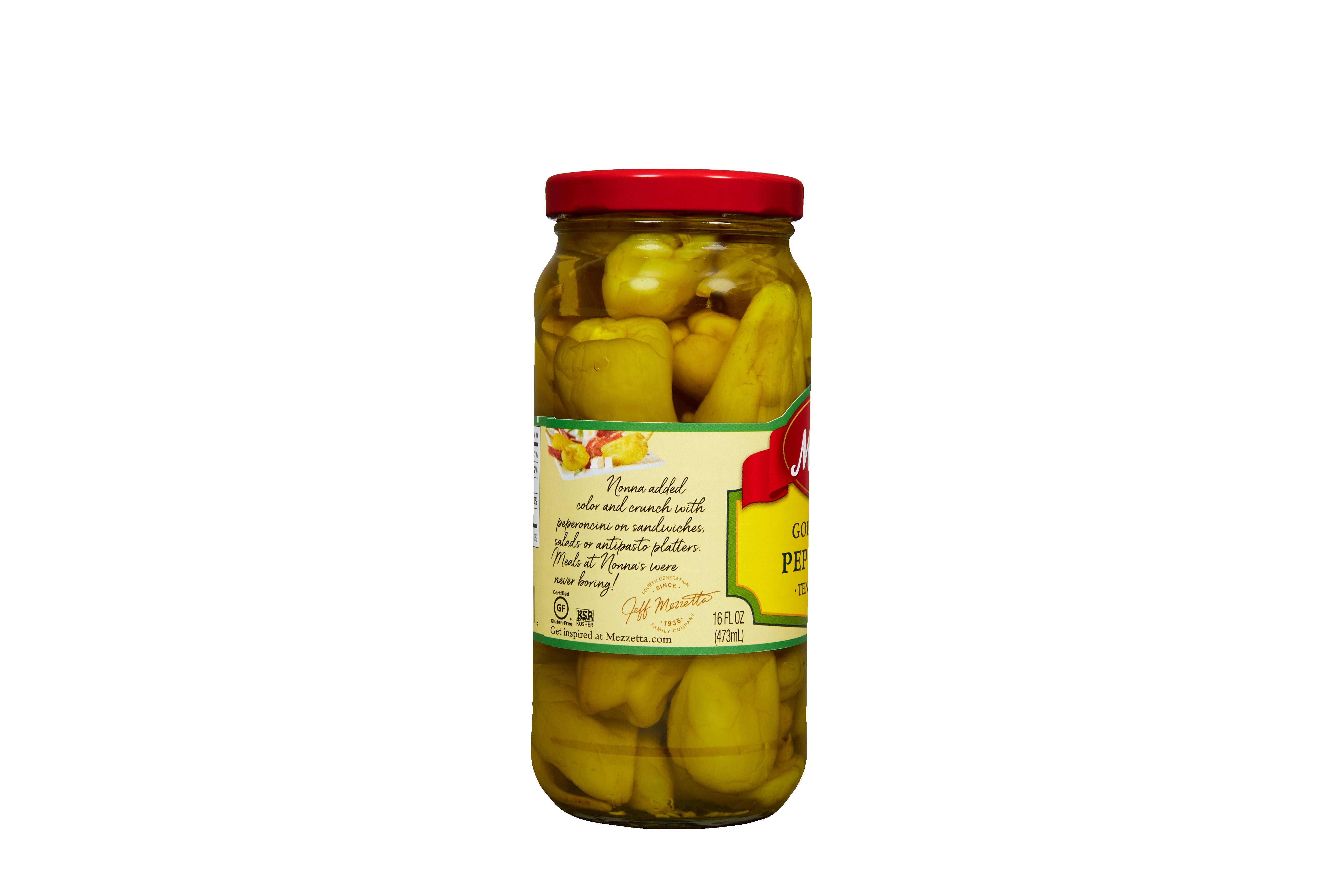 (3 pack) Mezzetta Golden Greek Peperoncini, 16 fl oz Jar