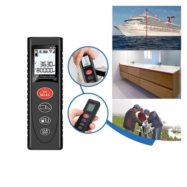 40/60/80m Distance Meter Electronic Rangefinder Digital Tape Angle Range Finder Measuring Construction Tools ,Long Lasting