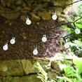 thumbnail image 2 of LumaBase Solar Powered String Lights with Faceted Balls (White), 2 of 9