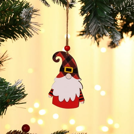 

New Year New You 2022! Hesxuno Christmas Decorations on Clearance Marry Christmas Decorations Wooden Ornament Xmas Tree Hanging Tags Pendant