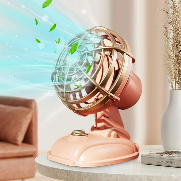 Nilvkv Portable Fan Desk Fan Nostalgic Desktop Mini Charging Small Fan Gift High Appearance USB